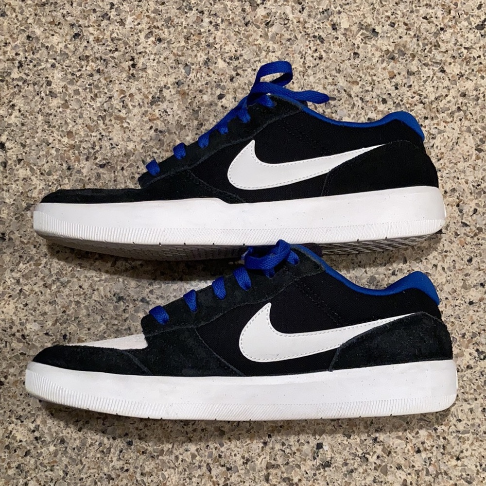 Nike SB Force 58 Black Photon Dust Sport Royal CZ2959002 Size 8.5 - Picture 10 of 11